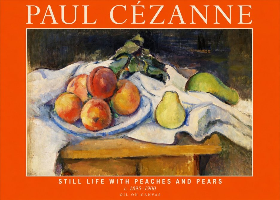 Paul Cézanne Still Life with Peaches and Pears No2 - Plakat