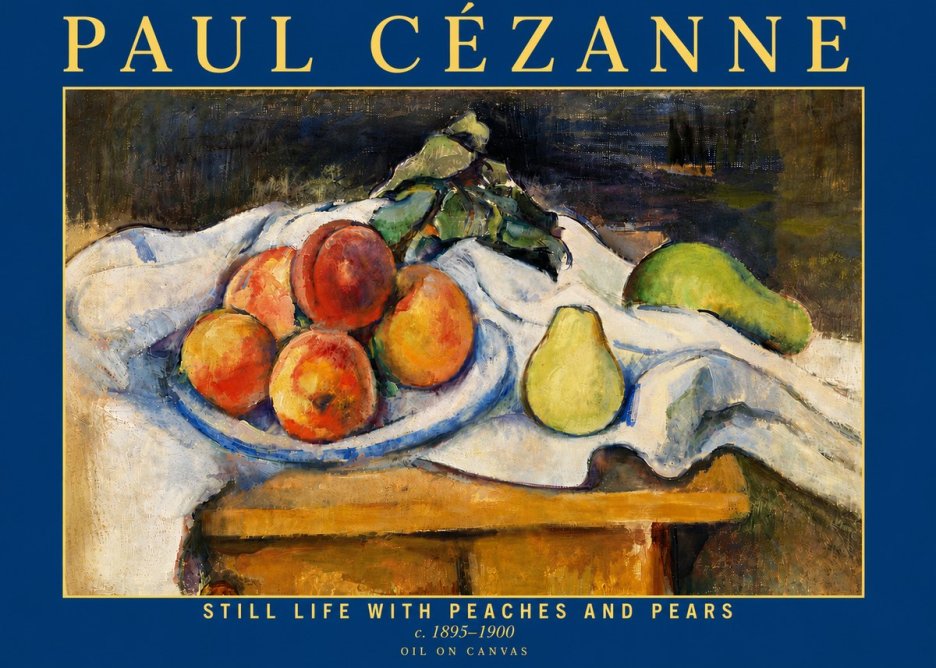 Paul Cézanne Still Life with Peaches and Pears No6 - Plakat