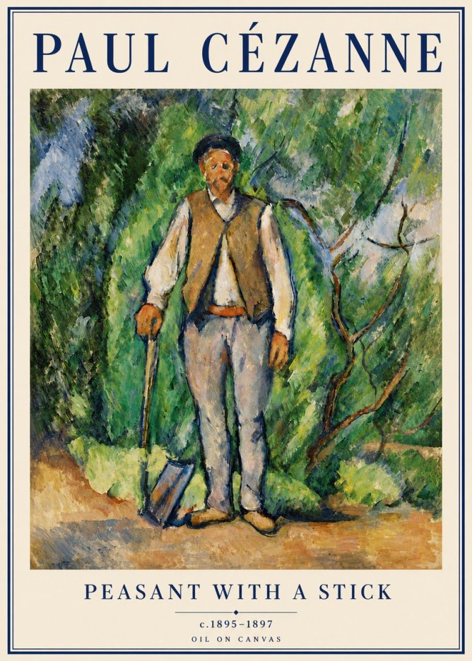 Paul Cézanne Peasant with a Stick No6 - Plakat
