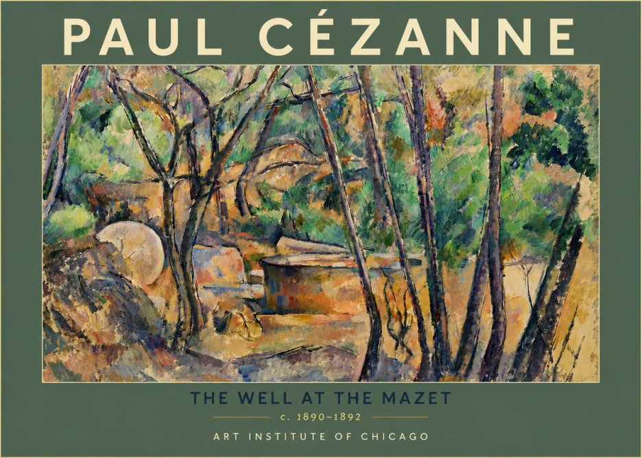 Paul Cézanne The Well at the Mazet No6 - Plakat
