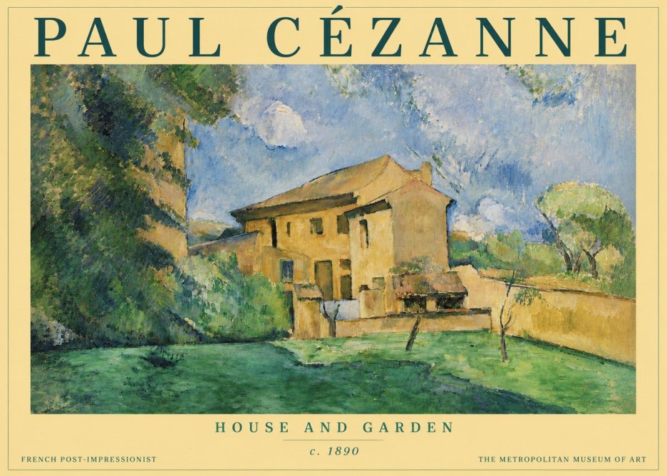 Paul Cézanne House and Garden No4 - Plakat
