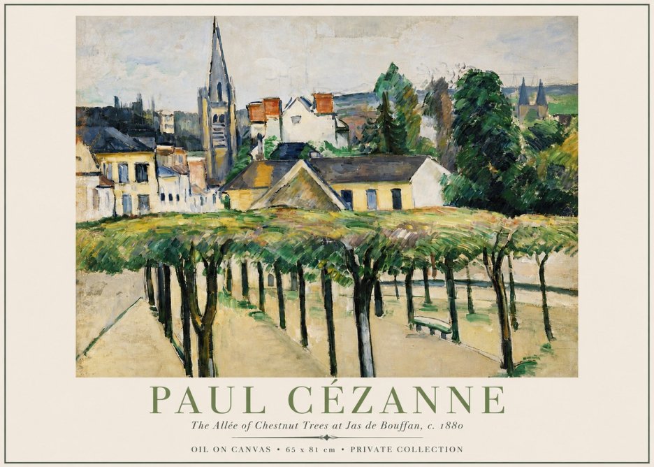 Paul Cézanne The Allée of Chestnut Trees at Jas De Bouffan No3 - Plakat