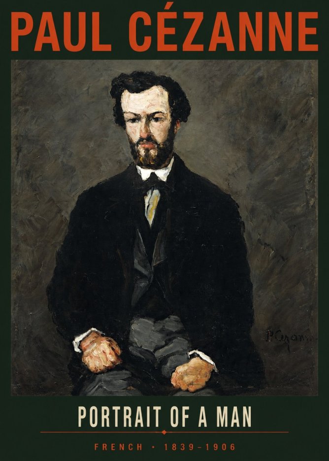 Paul Cézanne Portrait of a Man II No2 - Plakat