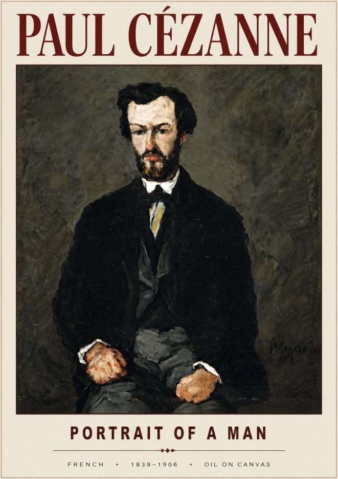 Paul Cézanne Portrait of a Man II No5 - Plakat
