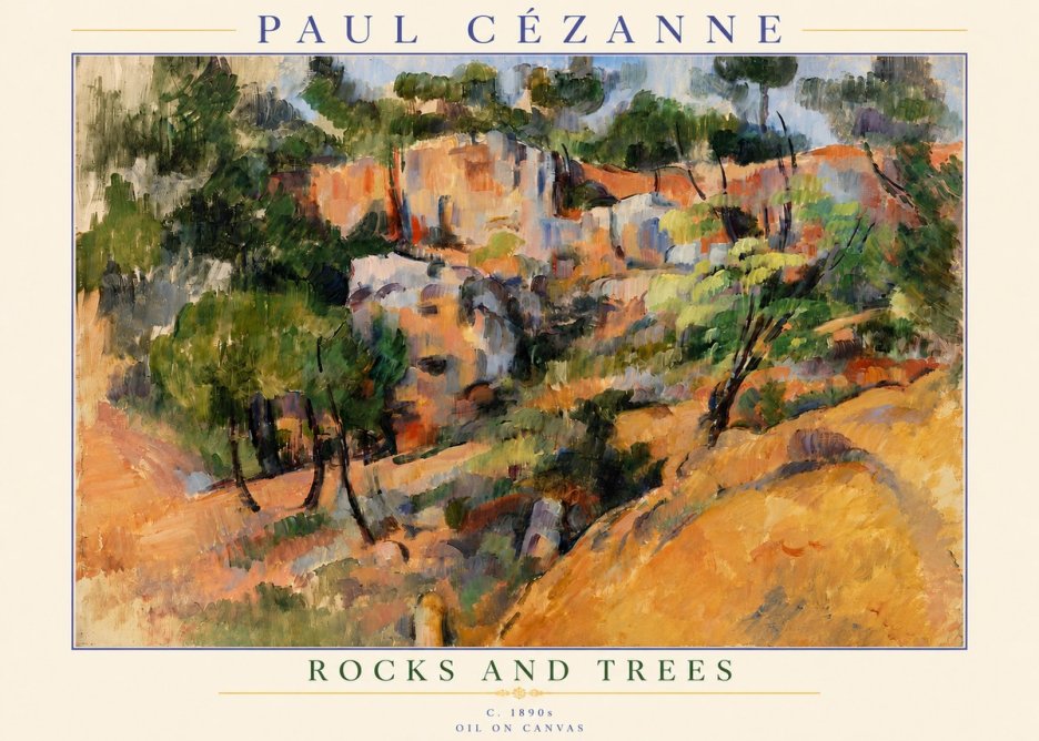 Paul Cézanne Rocks and Trees III No5 - Plakat