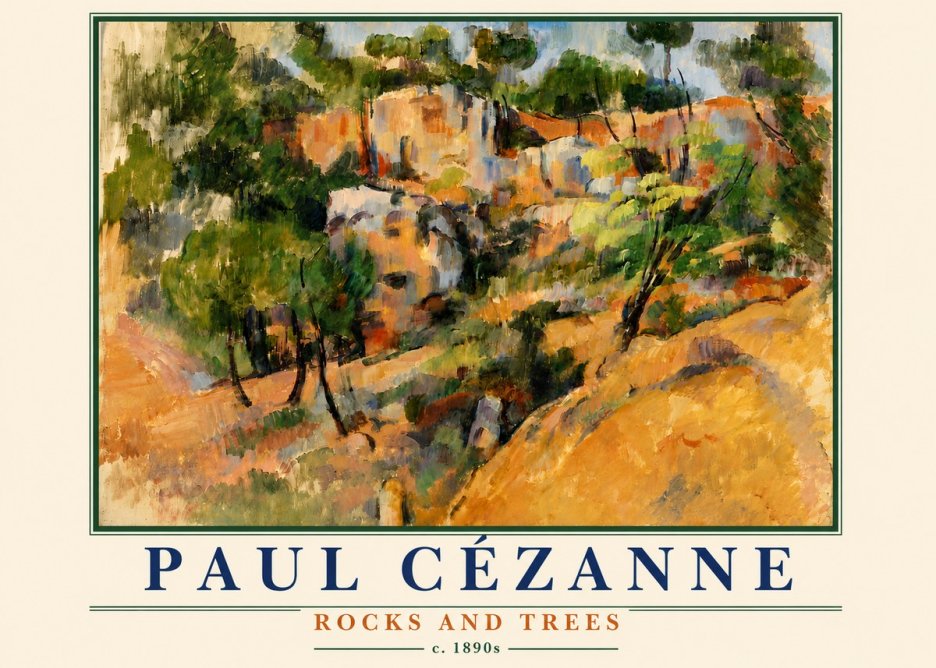 Paul Cézanne Rocks and Trees III No6 - Plakat