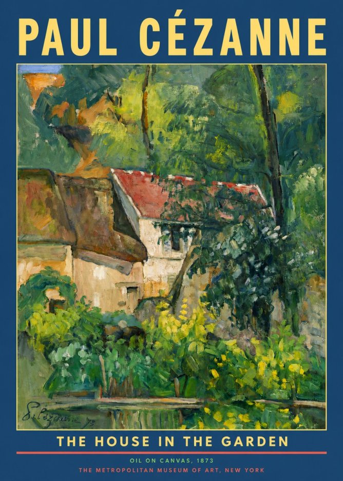 Paul Cézanne The House in the Garden No2 - Plakat