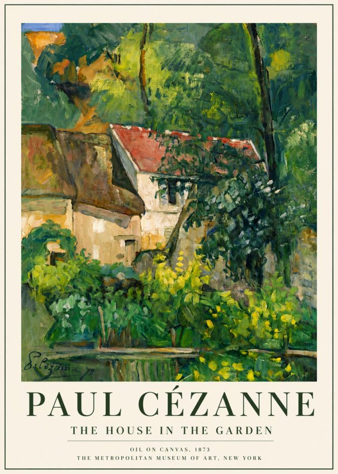 Paul Cézanne The House in the Garden No5 - Plakat