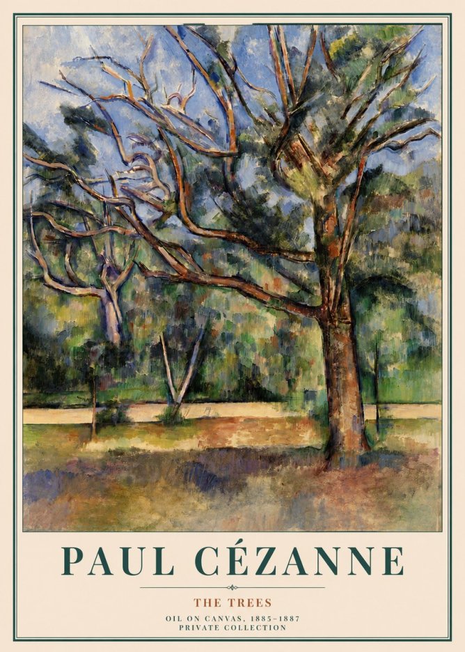 Paul Cézanne The Trees No3 - Plakat