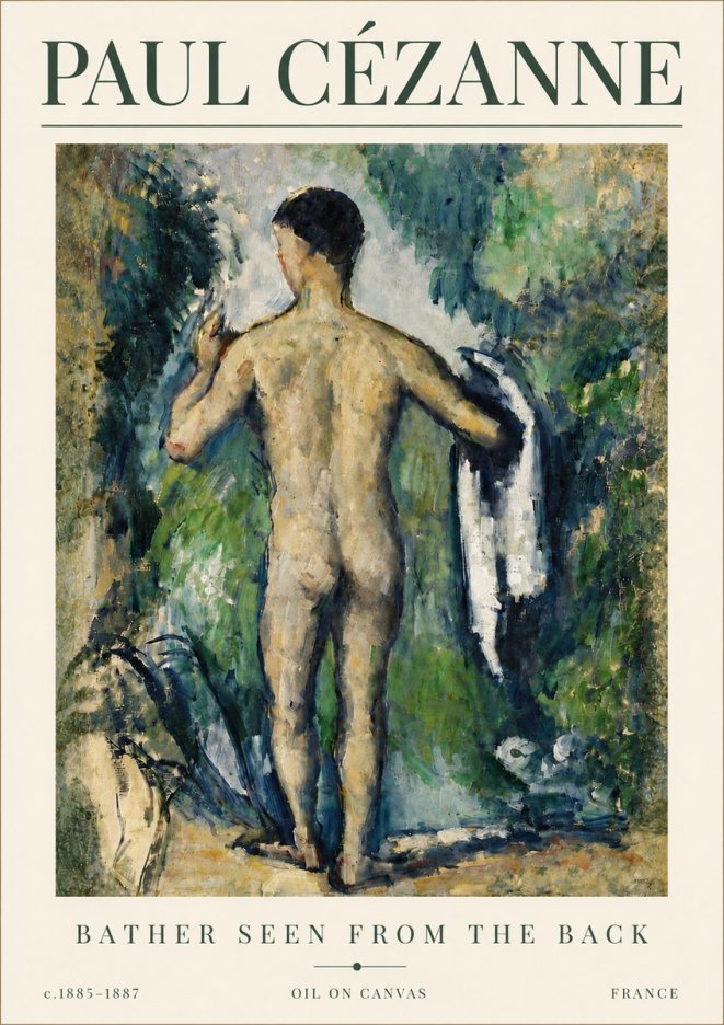 Paul Cézanne Bather Seen from the Back No6 - Plakat