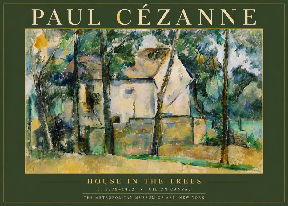 Paul Cézanne House in the Trees No6 - Plakat
