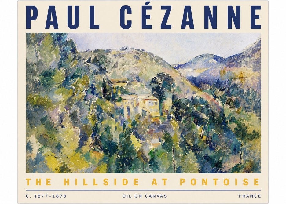 Paul Cézanne The Hillside at Pontoise No5 - Plakat
