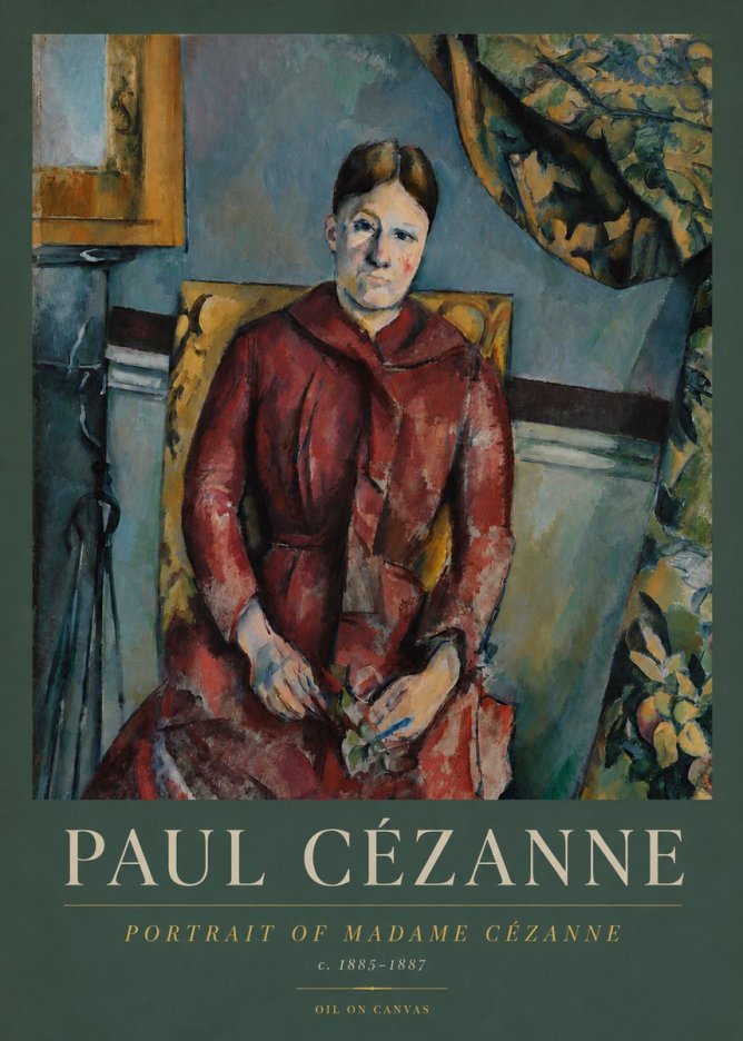 Paul Cézanne Portrait of Madame Cézanne II No3 - Plakat