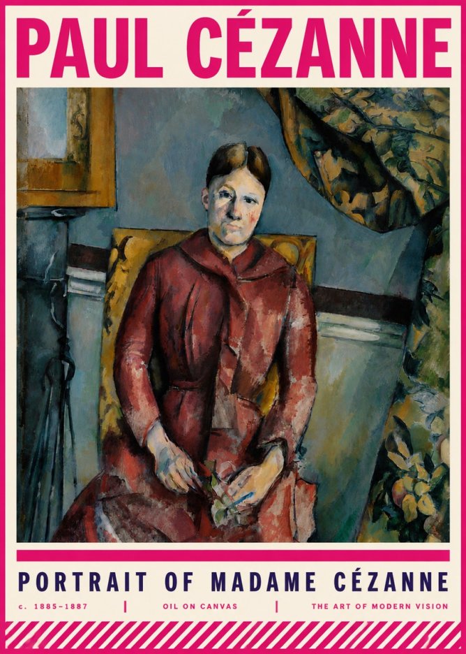 Paul Cézanne Portrait of Madame Cézanne II No4 - Plakat