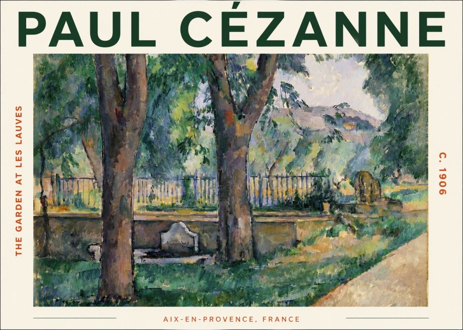 Paul Cézanne The Garden at Les Lauves No3 - Plakat