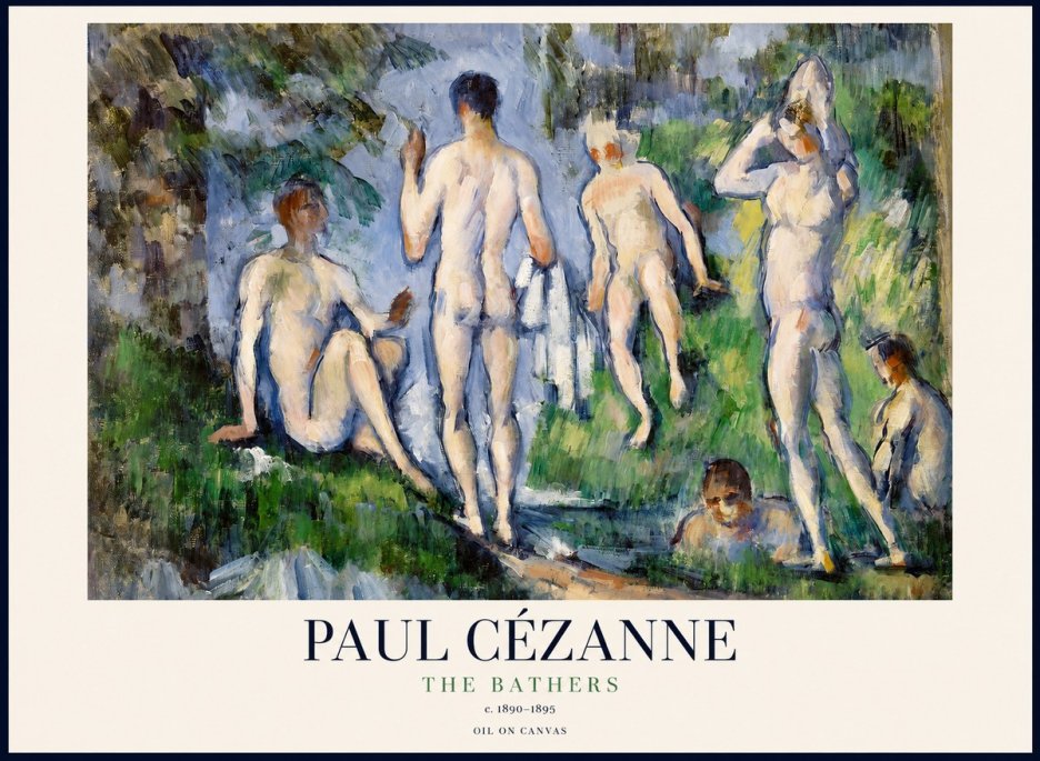 Paul Cézanne The Bathers No1 - Plakat