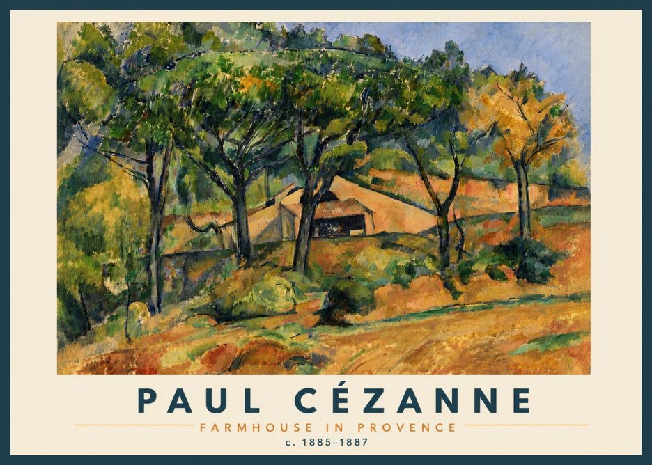 Paul Cézanne Farmhouse in Provence No5 - Plakat