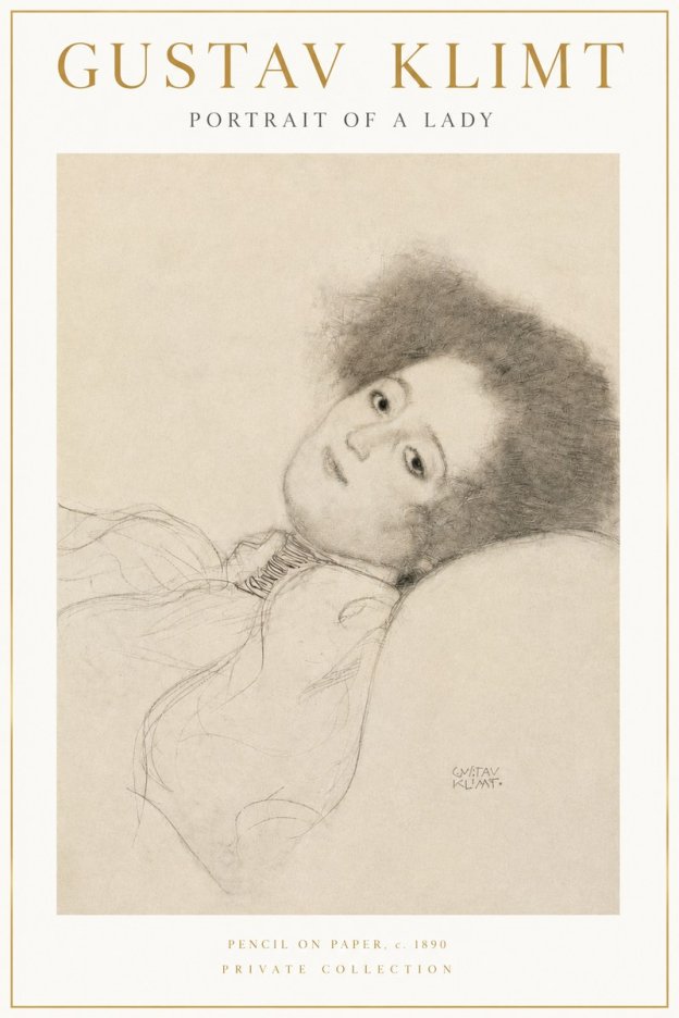 Klimt Portrait of a Lady No3 - Plakat