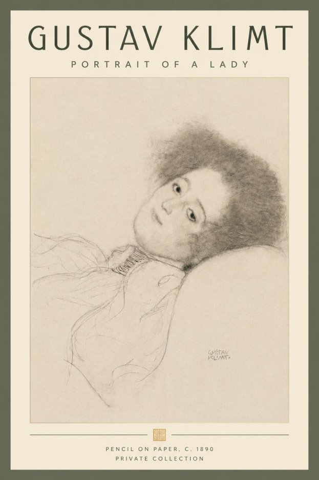 Klimt Portrait of a Lady No5 - Plakat