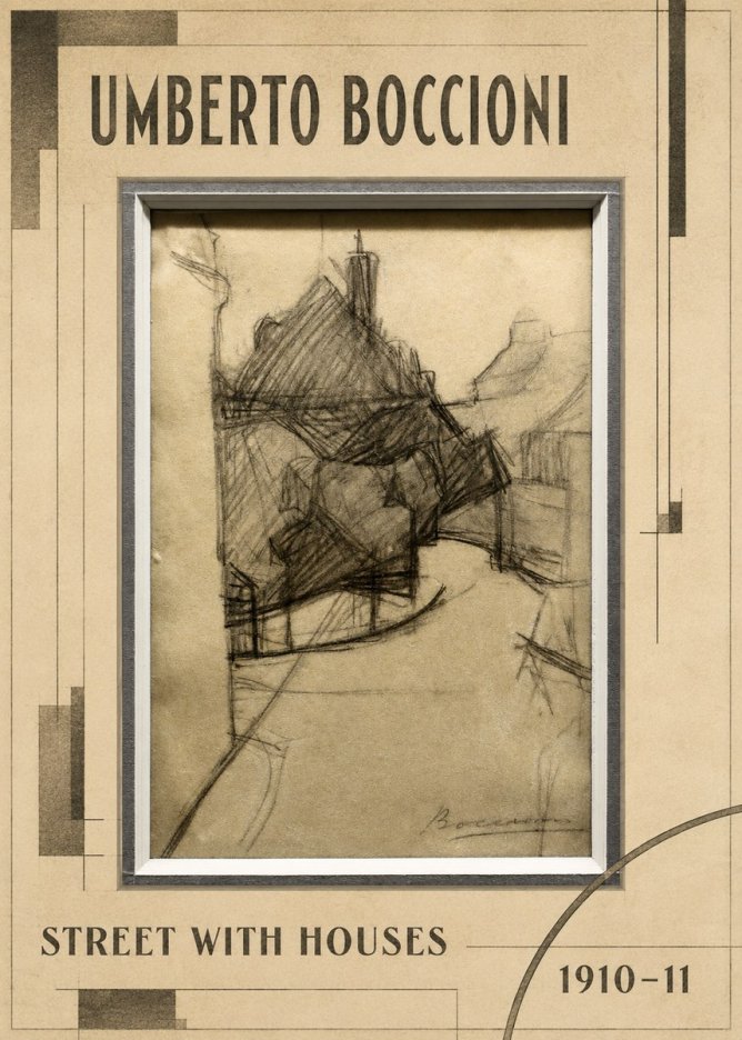 Umberto Boccioni Street with Houses No5 - Plakat