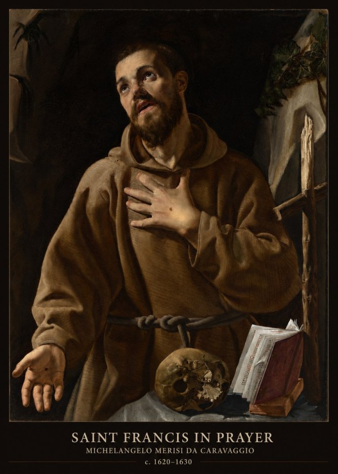 Michelangelo Merisi da Caravaggio Saint Francis in Prayer I No6 - Plakat