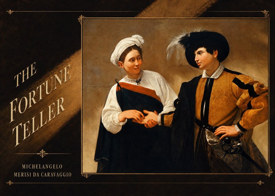 Michelangelo Merisi da Caravaggio The Fortune Teller I No3 - Plakat