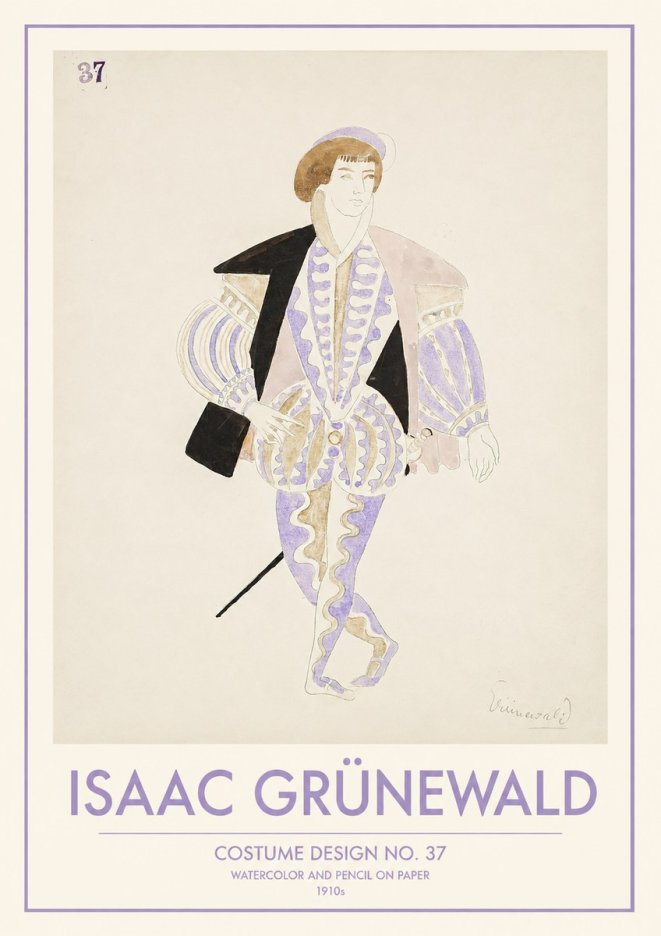 Isaac Grünewald Costume Design No. 37 No1 - Plakat