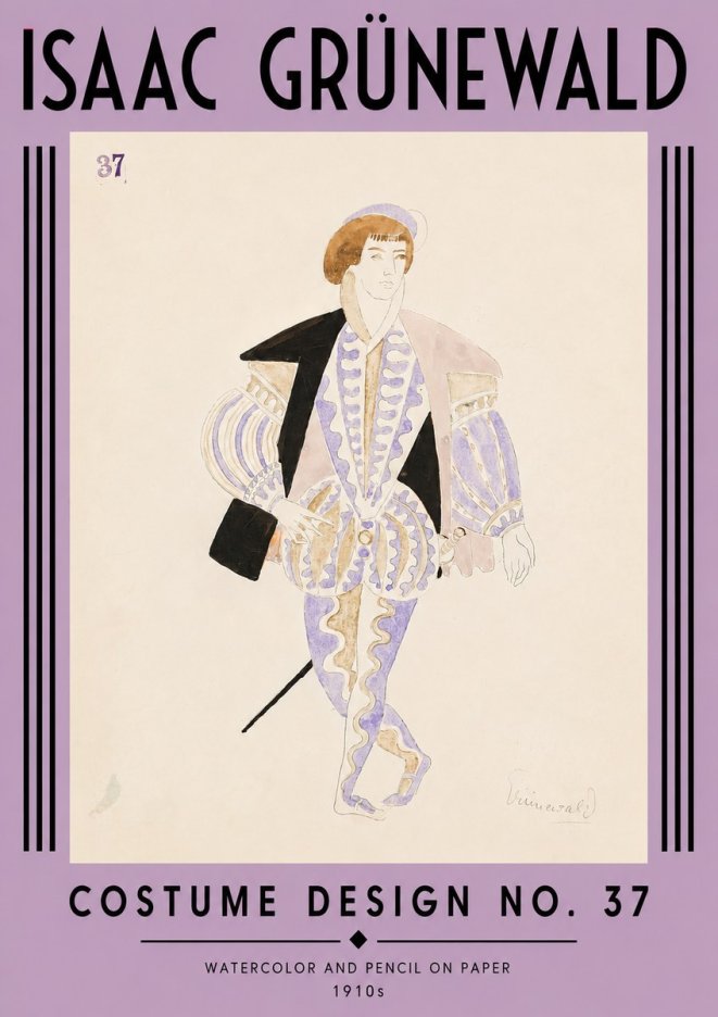 Isaac Grünewald Costume Design No. 37 No4 - Plakat