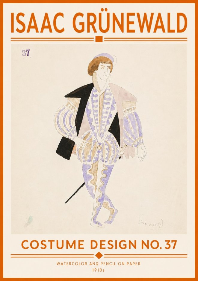 Isaac Grünewald Costume Design No. 37 No5 - Plakat