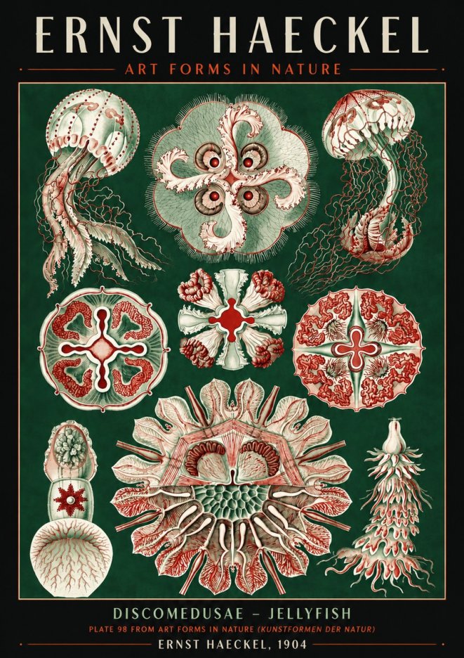 Ernst Haeckel Discomedusae - the Jellyfish No6 - Plakat