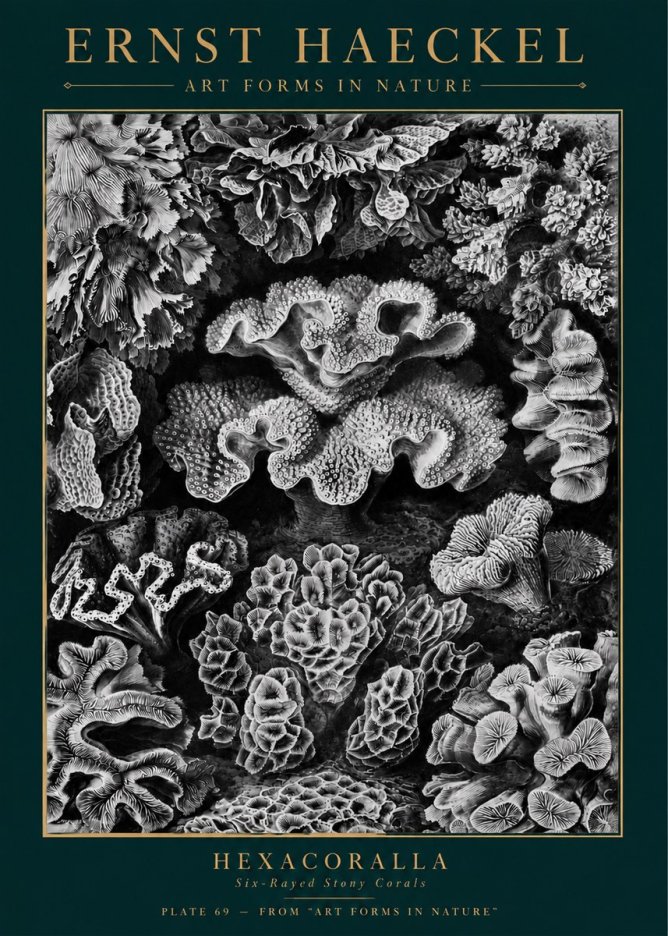 Ernst Haeckel Hexacorallia No5 - Plakat