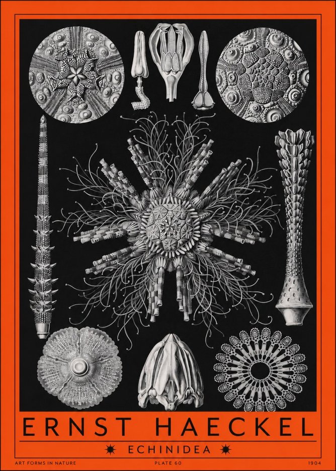 Ernst Haeckel Echinidea Sea Urchins No2 - Plakat