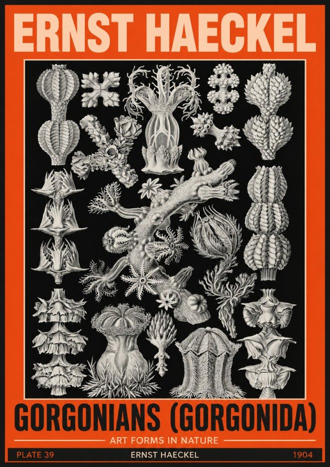 Ernst Haeckel Gorgonians No5 - Plakat