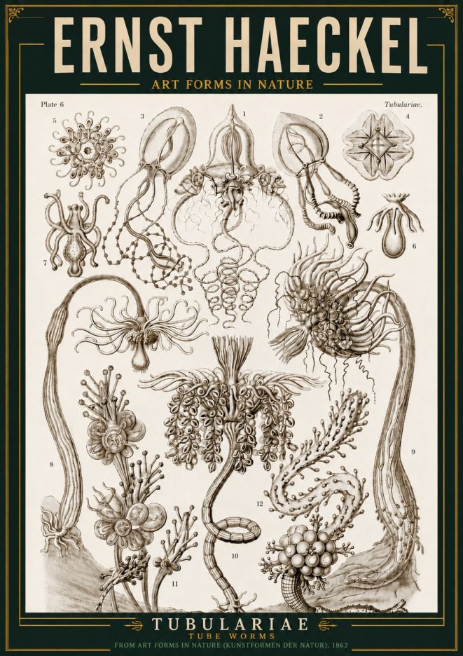 Ernst Haeckel Tubulariae No3 - Plakat