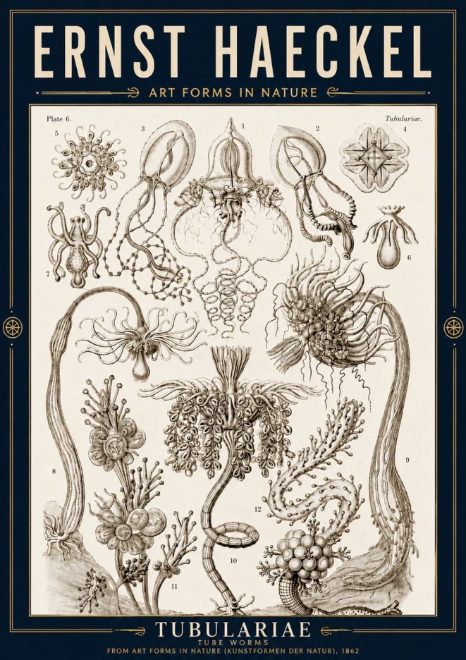 Ernst Haeckel Tubulariae No4 - Plakat