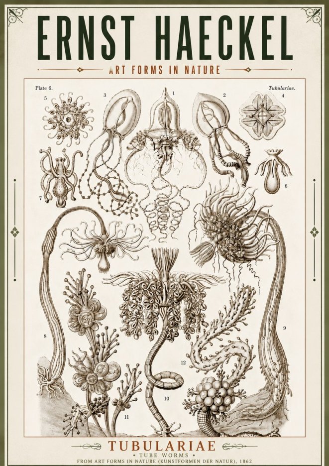 Ernst Haeckel Tubulariae No5 - Plakat