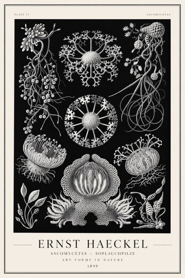 Ernst Haeckel Ascomycetes — Sac Fungi No2 - Plakat