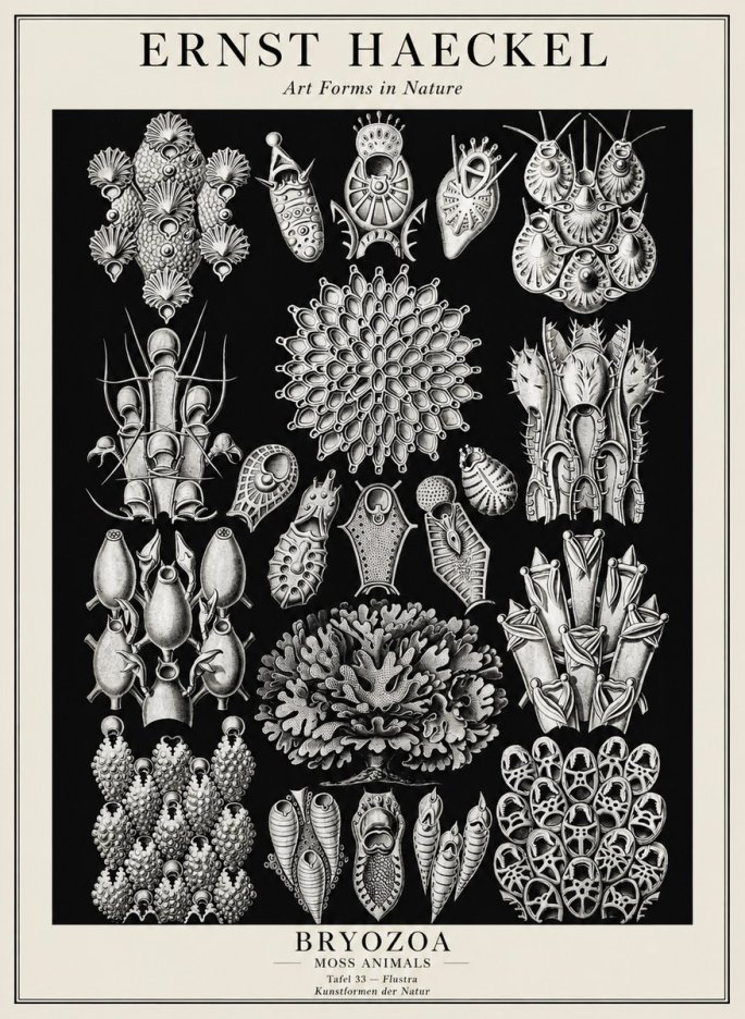 Ernst Haeckel Bryozoa No3 - Plakat