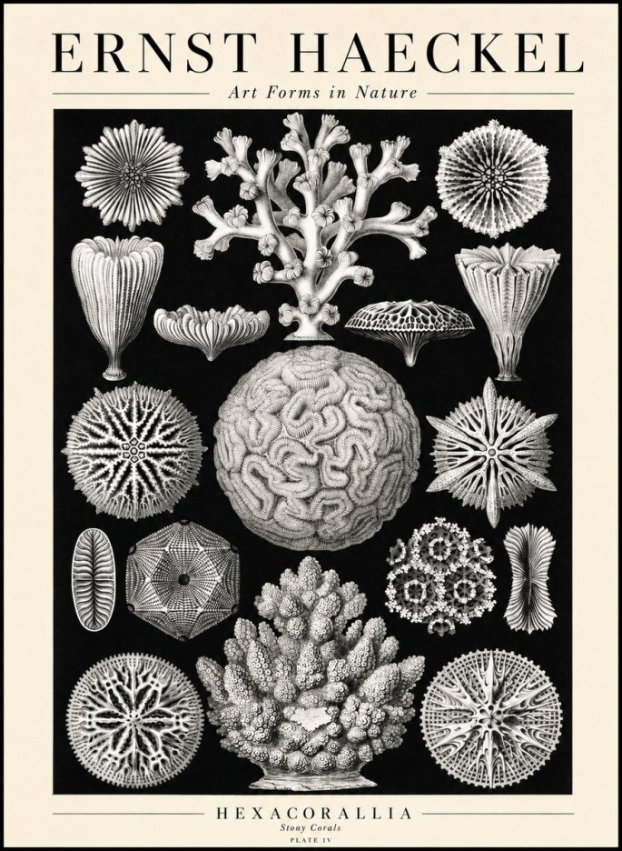 Ernst Haeckel Hexacoralla – Six-rayed Corals No3 - Plakat