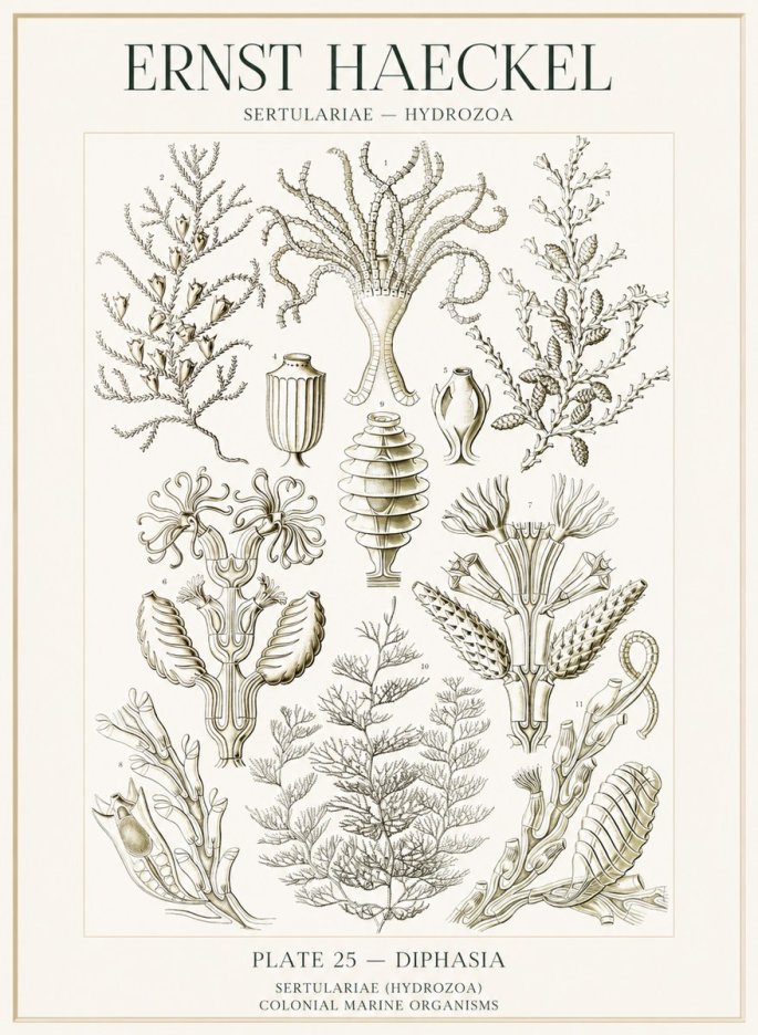 Ernst Haeckel Sertulariidae No2 - Plakat