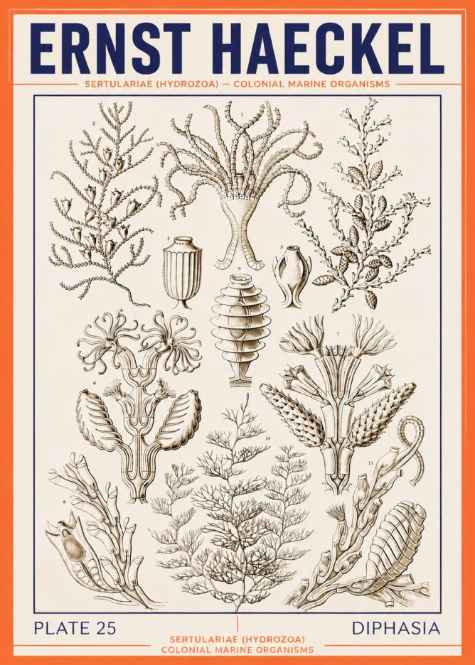 Ernst Haeckel Sertulariidae No4 - Plakat