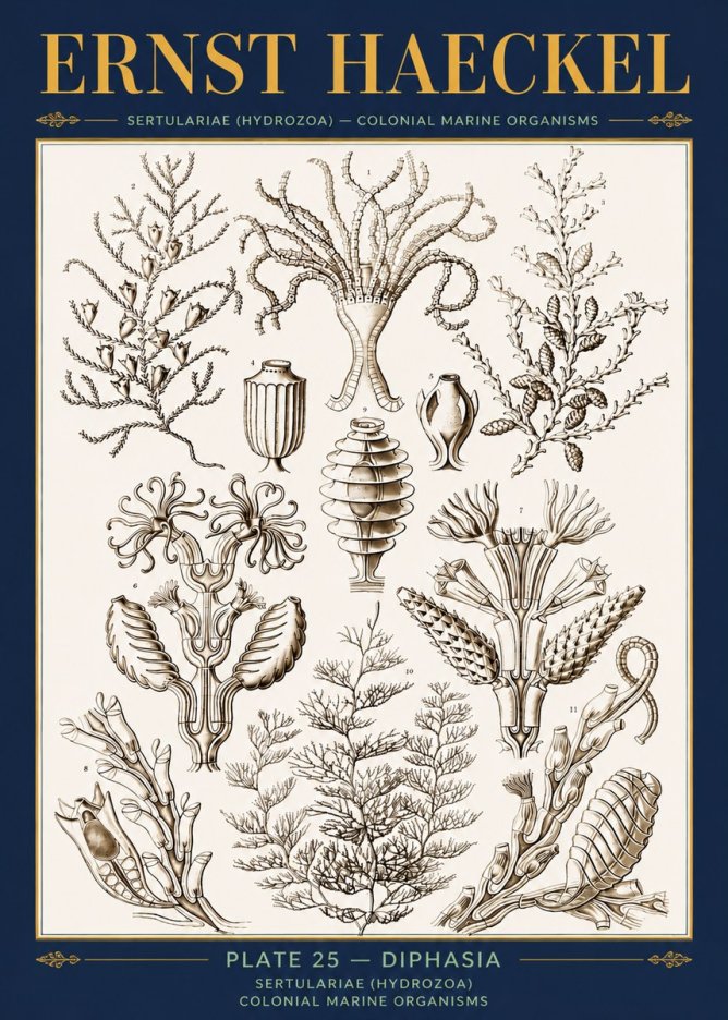 Ernst Haeckel Sertulariidae No5 - Plakat