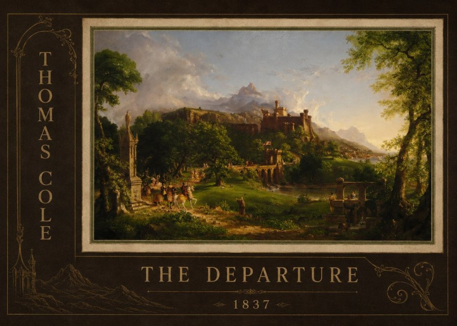Thomas Cole The Departure I No2 - Plakat