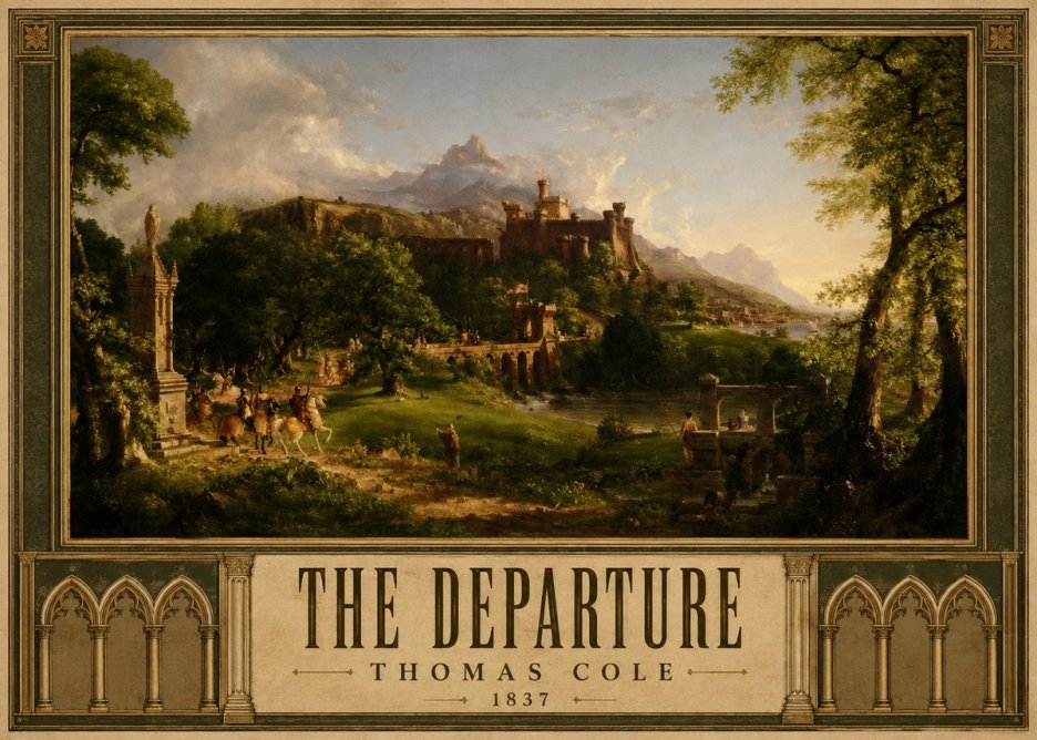 Thomas Cole The Departure I No4 - Plakat