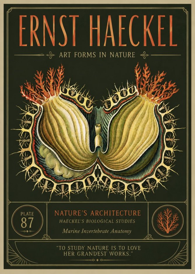 Ernst Haeckel Nature's Architecture No3 - Plakat