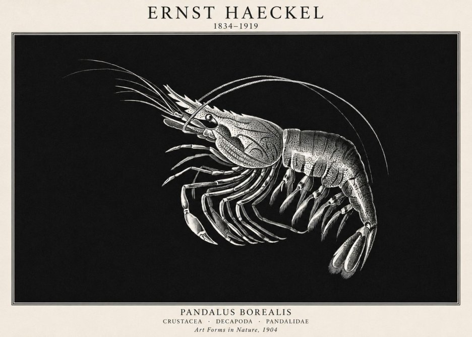 Ernst Haeckel Pandalus Borealis No1 - Plakat