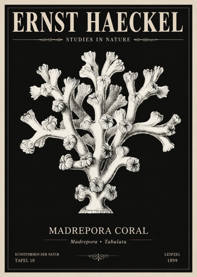 Ernst Haeckel Corallium Rubrum I No6 - Plakat