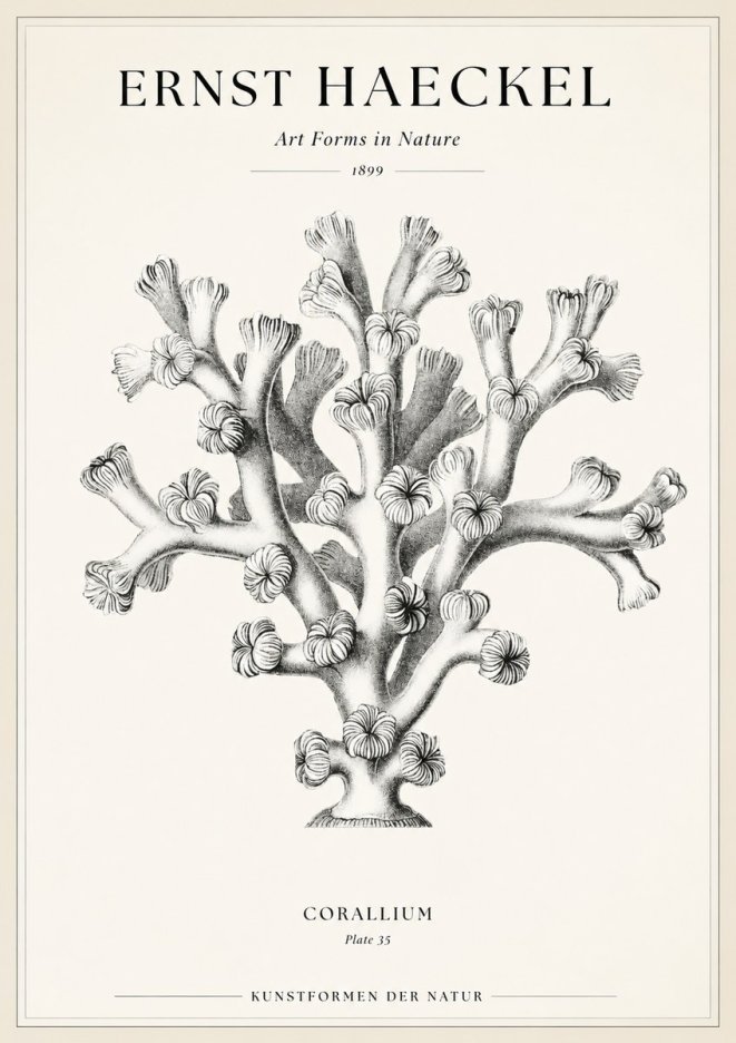 Ernst Haeckel Corallium Rubrum II No2 - Plakat