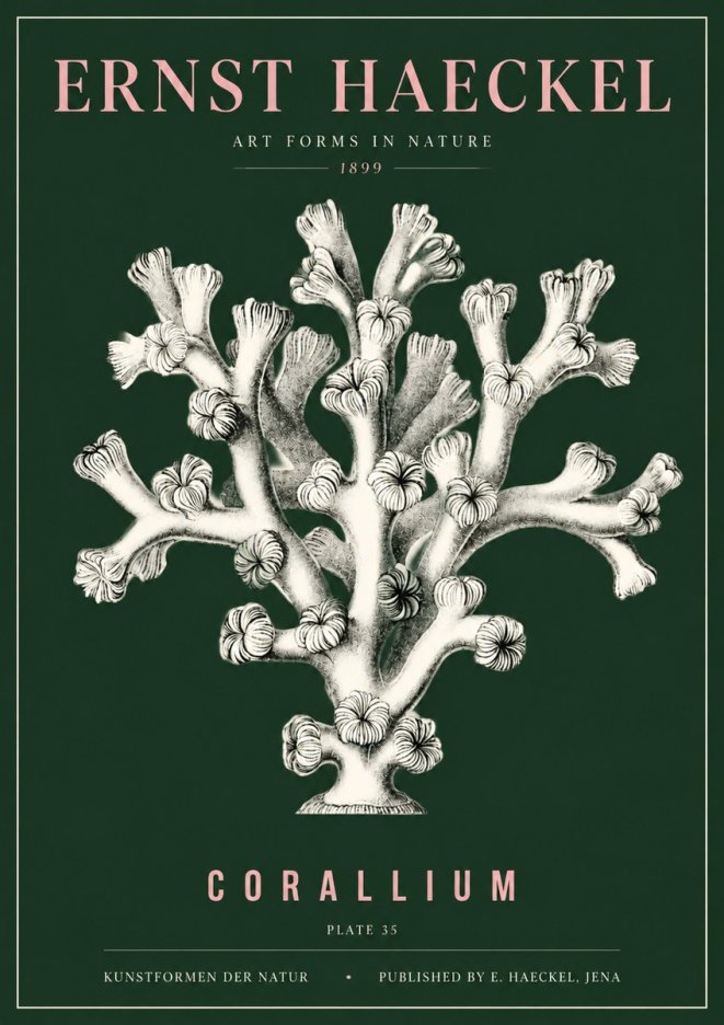 Ernst Haeckel Corallium Rubrum II No5 - Plakat