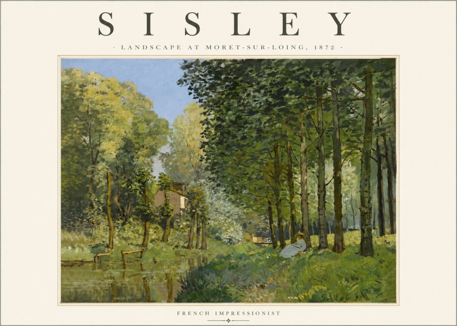 Sisley Landscape at Moret-sur-loing No3 - Plakat